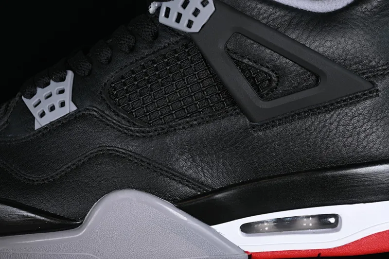 All categories Air Jordan Jordan series basketball shoes Air Jordan 4 pure original Air Jordan 4 Retro "Bred Reimagined" AJ4 Joe 4 black red FV5029-006